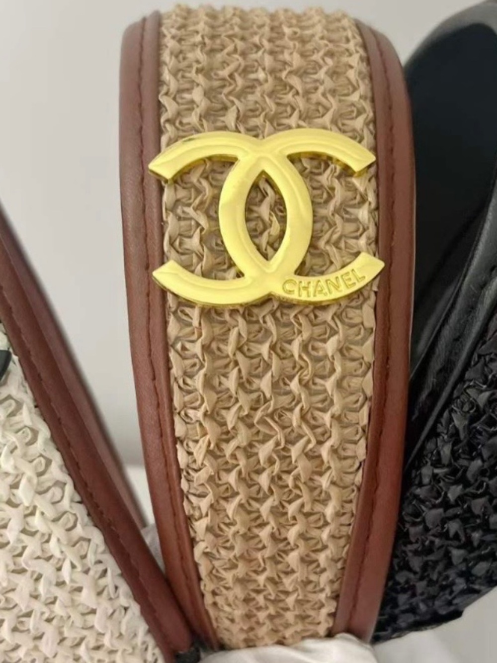 Brown Woven Headband with Gold Emblem New (1)